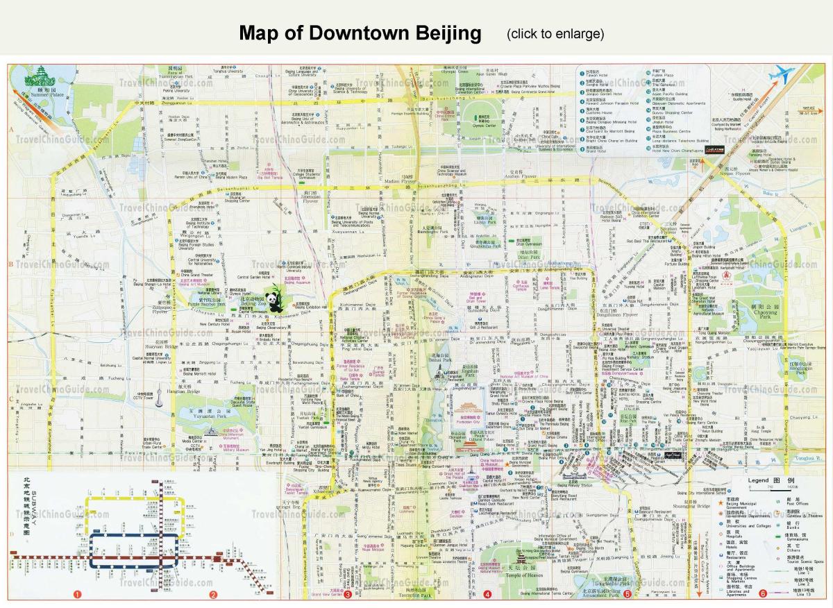 Beijing sightseeing kort