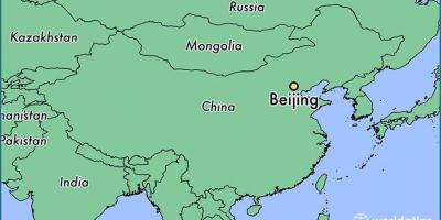 Kort over Beijing placering på verden