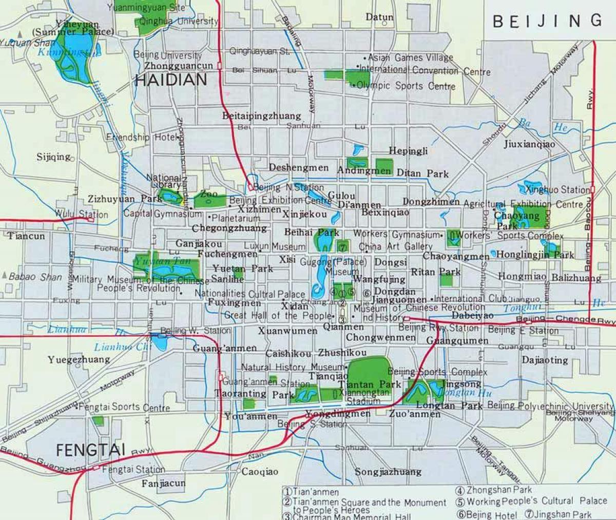kort over Beijing city