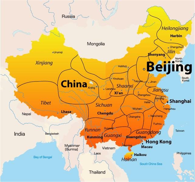 Peking på kort