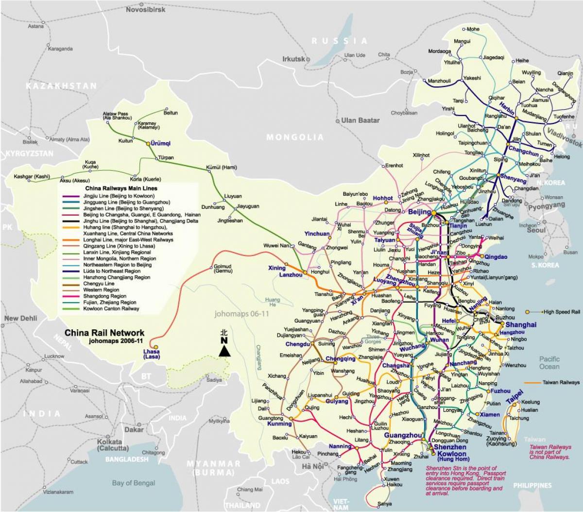 Beijing railway kort