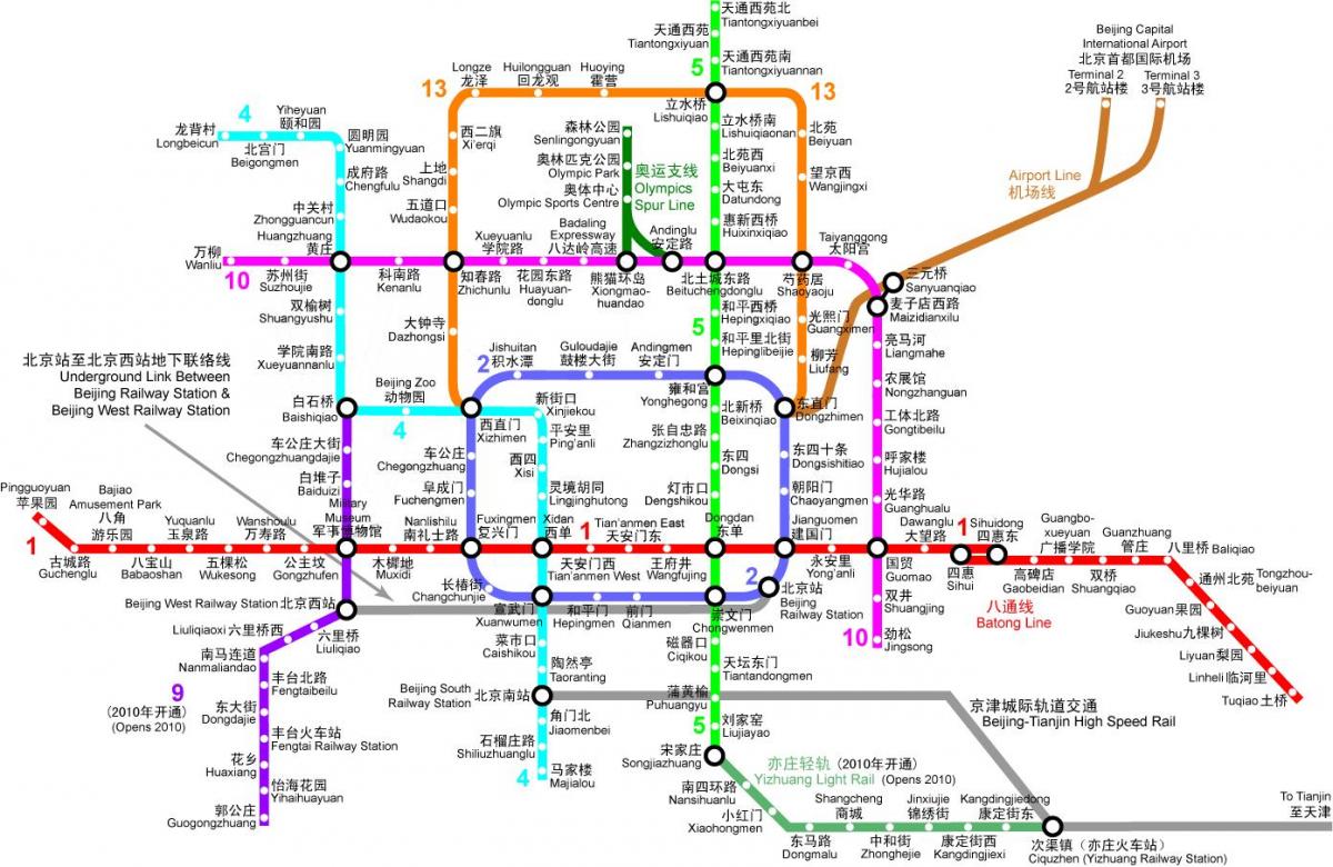 Beijing metro kort 2016