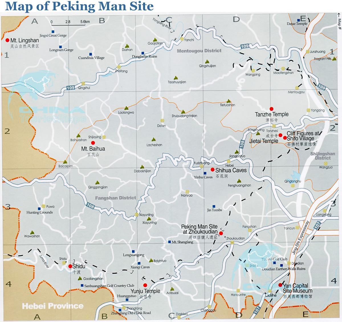 kort over Peking